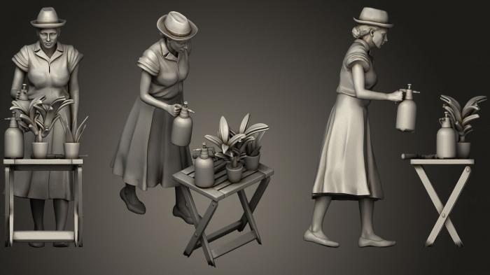 نموذج ثلاثي الأبعاد لآلة CNC تماثيل الناس امرأة